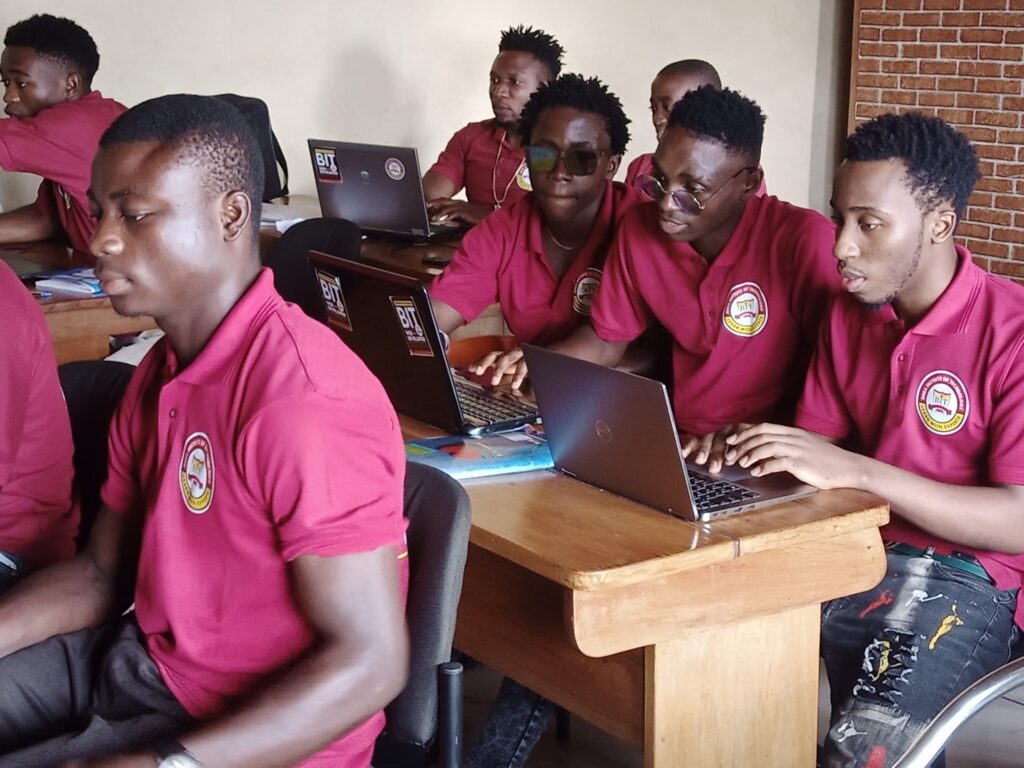 Certificate in Web Design Students at Buea Institute of Technology.